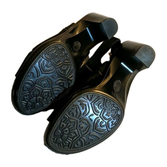 Euro Soft by Sofft Peep Toe Heel Sandals Faux Suede Viola Slingback 10M Black - Picture 4 of 12